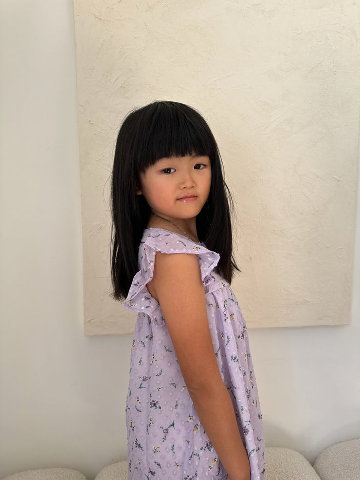 Daisy Girl Floral Dress Lilac - Sun Peony Coconut