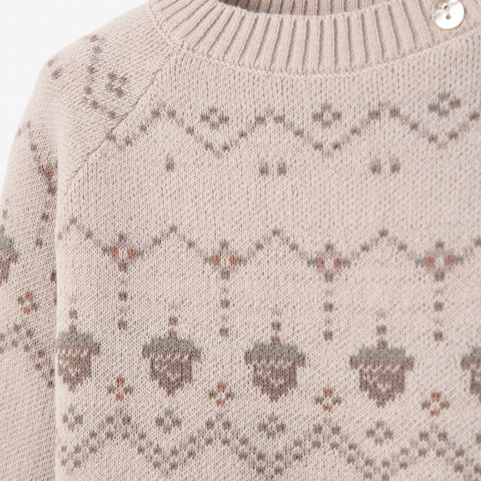 Acorn Fairisle Jumpsuit + Hat Set 2pc