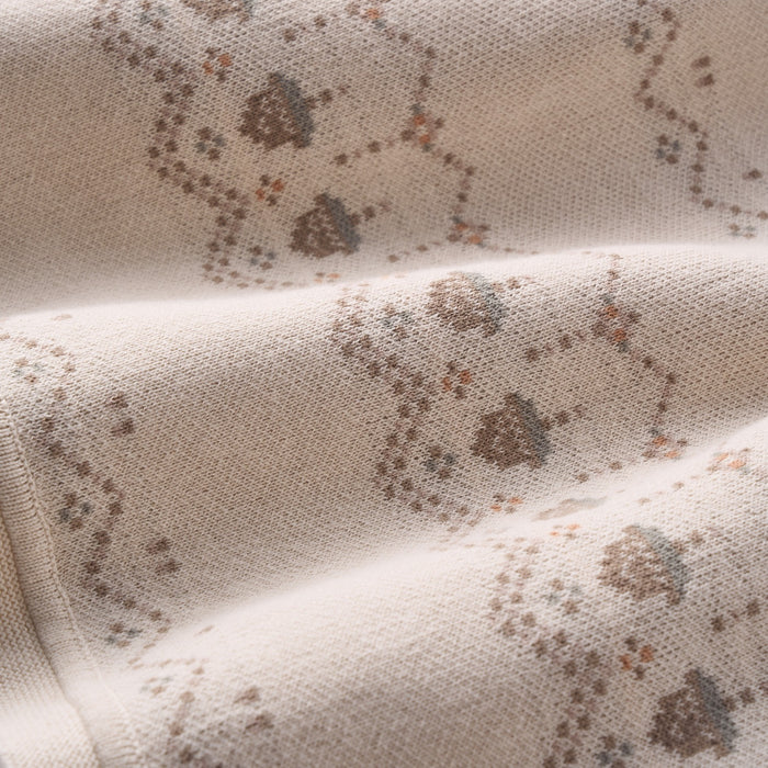 Acorn Fairisle Knit Baby Blanket