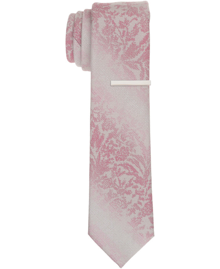 Andrelle Floral Slim Tie (Pink)