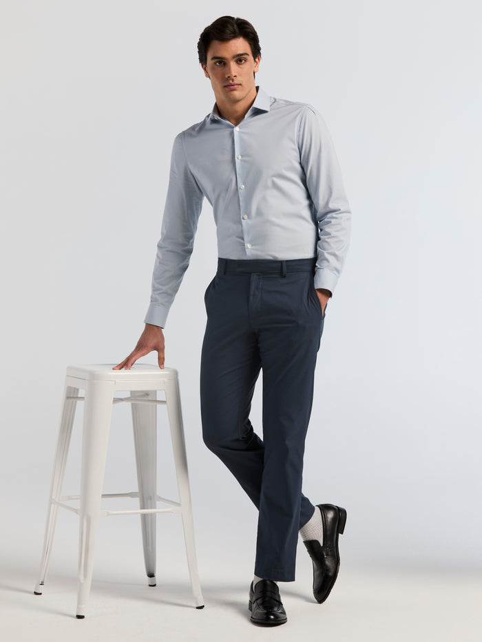 Modern Cotton Nylon Twill Dress Pant (Blue Nights)