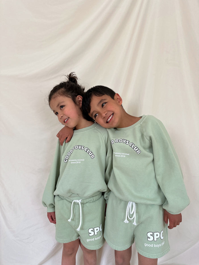 Avocado Good Boys Sweatshirt - Sun Peony Coconut