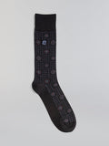 Men's Bamboo Blend Medallion Socks (Anthracite)