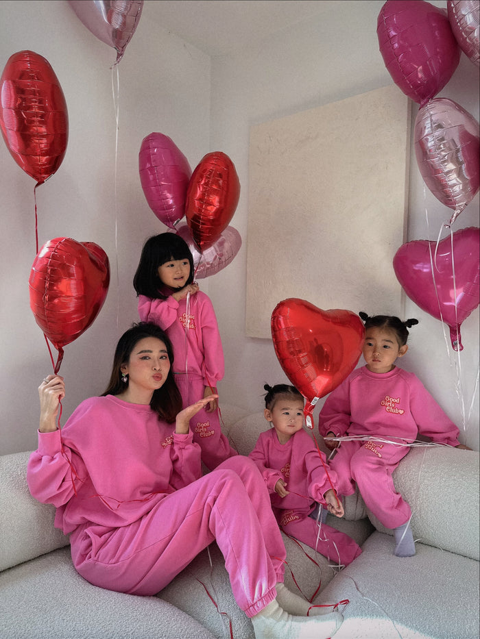 Be My Love Good Moms Club Sweatpants Pink - Sun Peony Coconut