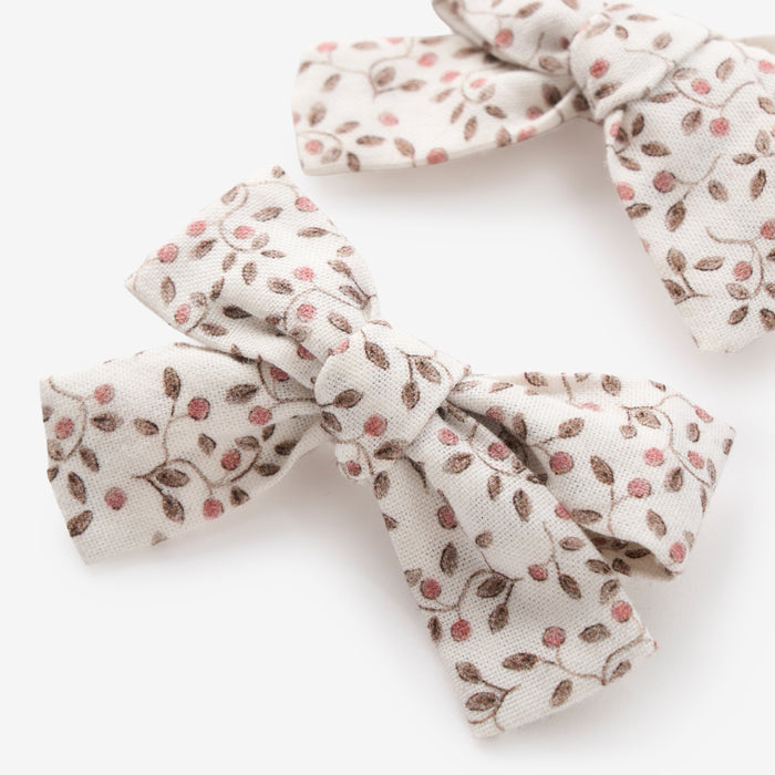 Berry Bow Clip Set