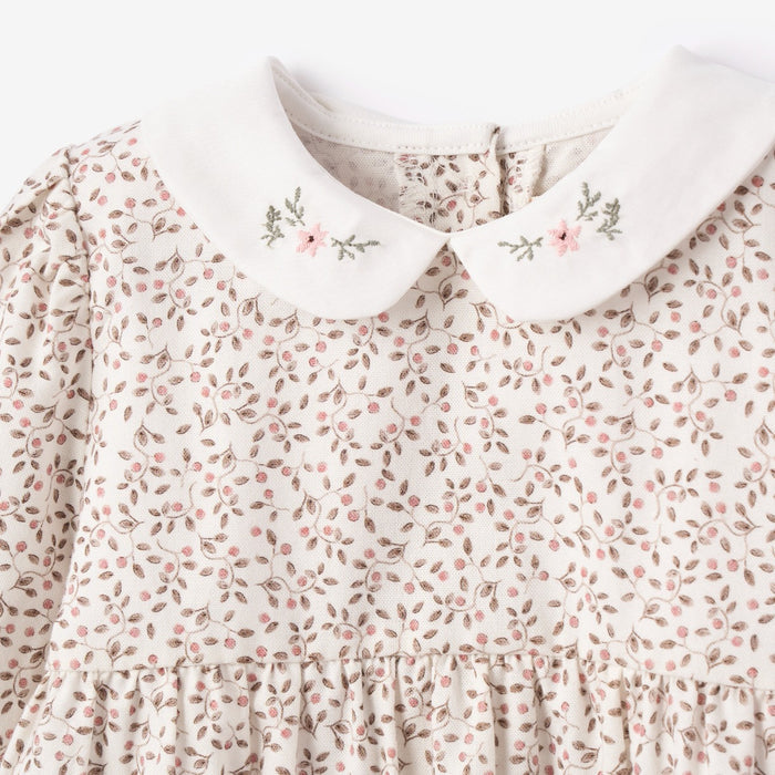 Berry Vines Embroidered Collar Bubble