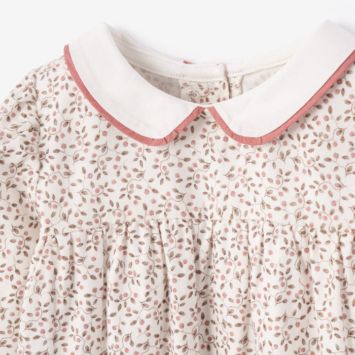 Berry Vines Peter Pan Collar Jumpsuit