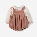 Berry Vines Top + Velveteen Overall Bubble