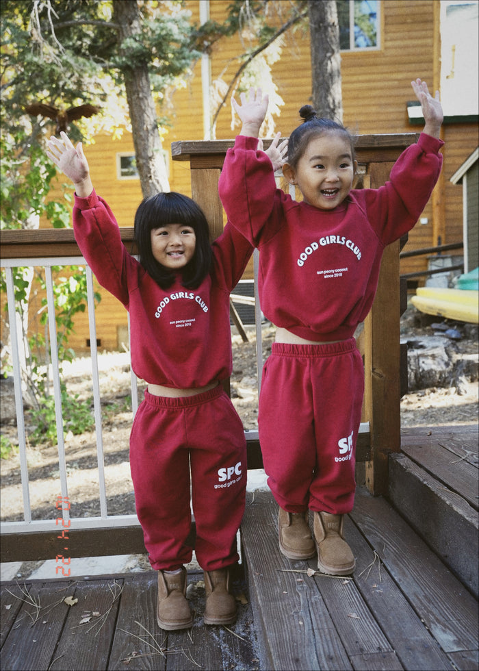 Big Bear Good Girls Club Sweatshirt Fire - Sun Peony Coconut