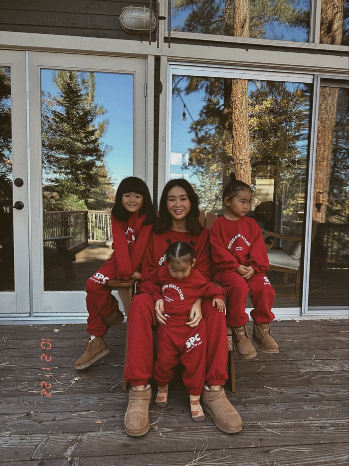 Big Bear Good Girls Club Sweatshirt Fire - Sun Peony Coconut