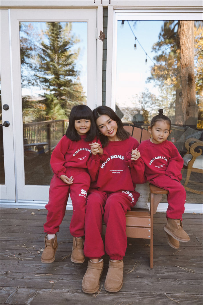 Big Bear Good Girls Club Sweatshirt Fire - Sun Peony Coconut