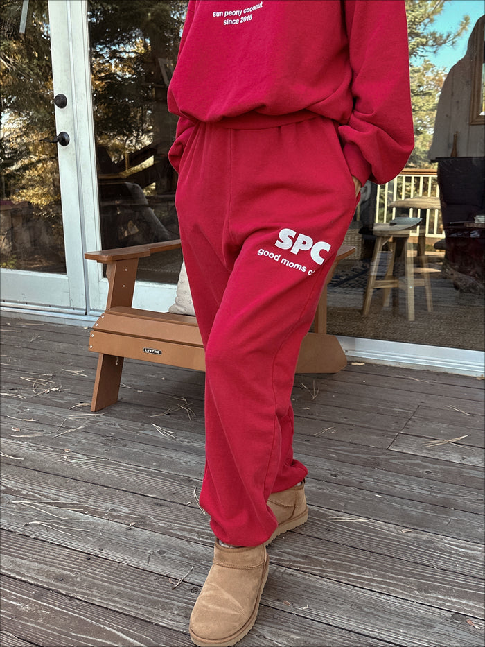 Big Bear Good Moms Club Sweatpants Fire - Sun Peony Coconut