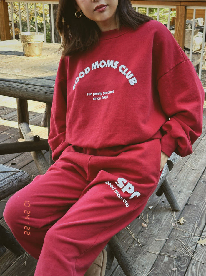 Big Bear Good Moms Club Sweatpants Fire - Sun Peony Coconut
