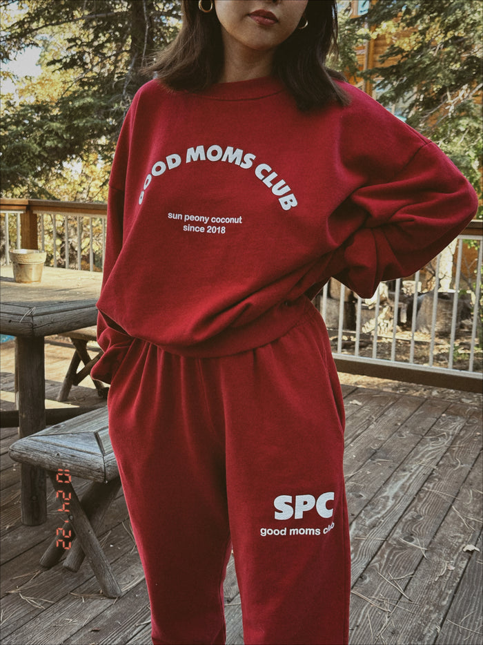 Big Bear Good Moms Club Sweatpants Fire - Sun Peony Coconut