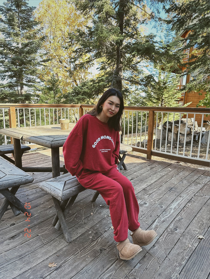 Big Bear Good Moms Club Sweatpants Fire - Sun Peony Coconut
