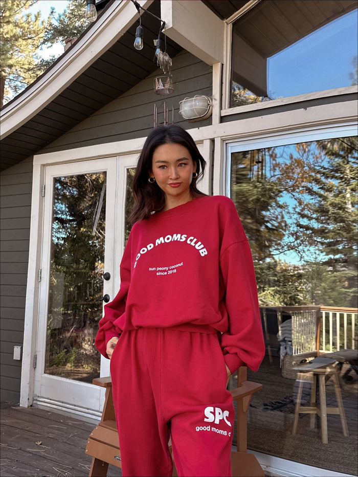 Big Bear Good Moms Club Sweatpants Fire - Sun Peony Coconut