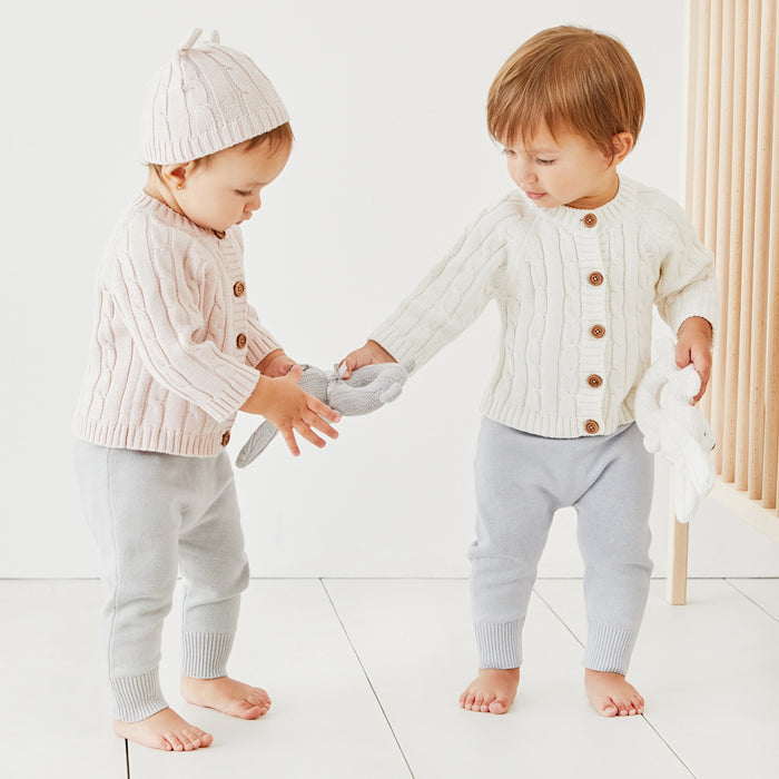Blue Fine Knit Cotton Baby Pant