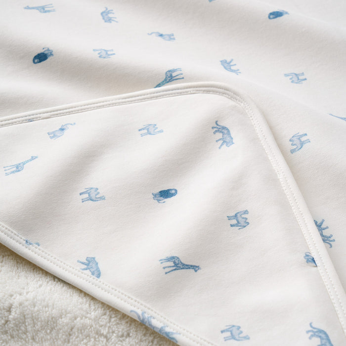 Blue Safari Print Bath Wrap