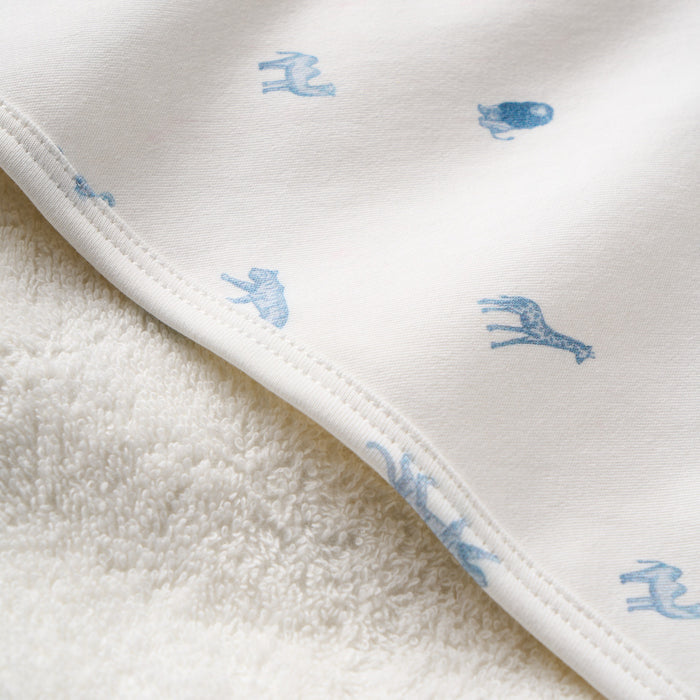 Blue Safari Print Bath Wrap
