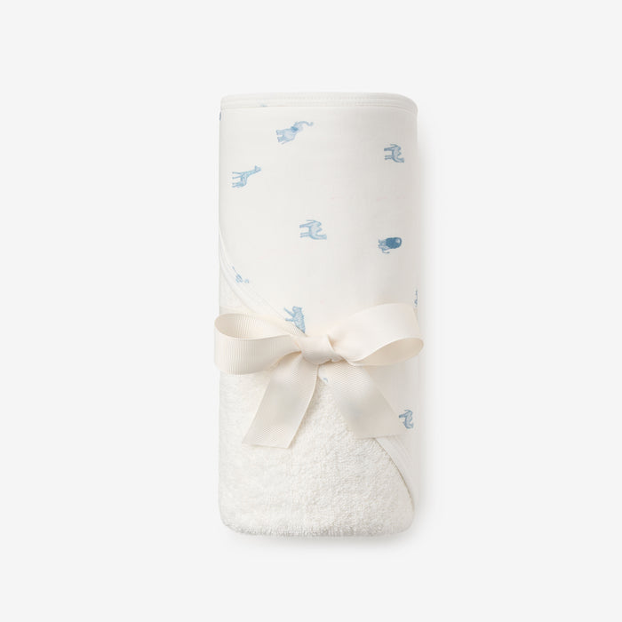 Blue Safari Print Bath Wrap