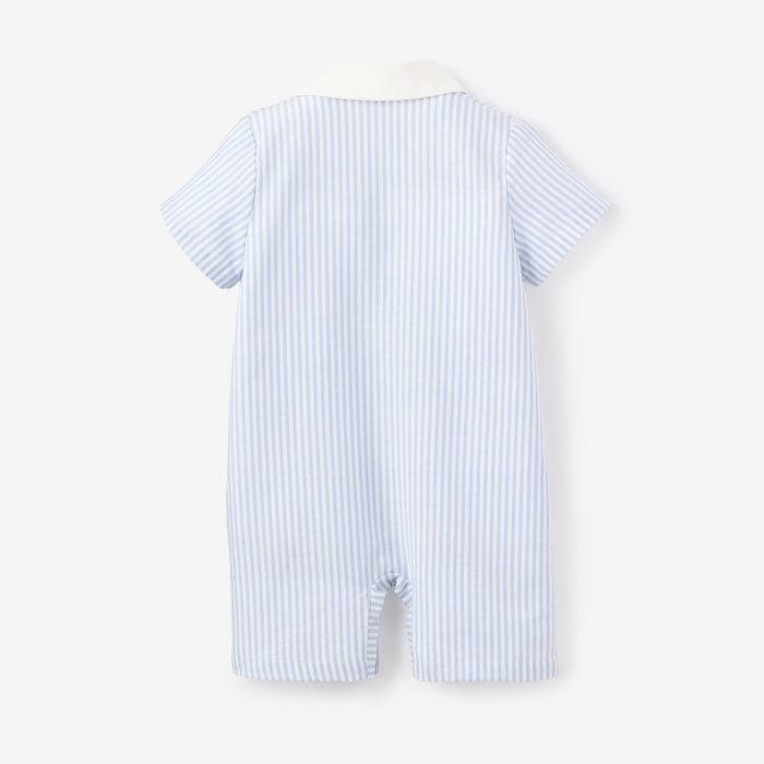 Boat Embroidered Oxford Stripe Shortall
