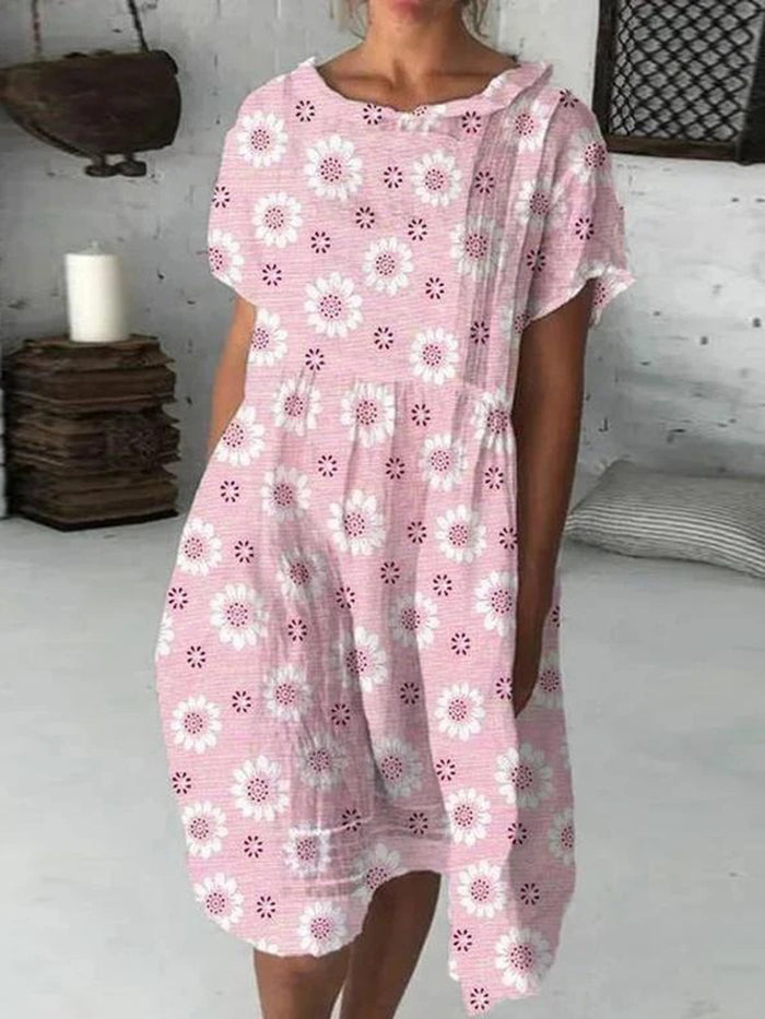 Bohemian Loose Casual Floral Dress