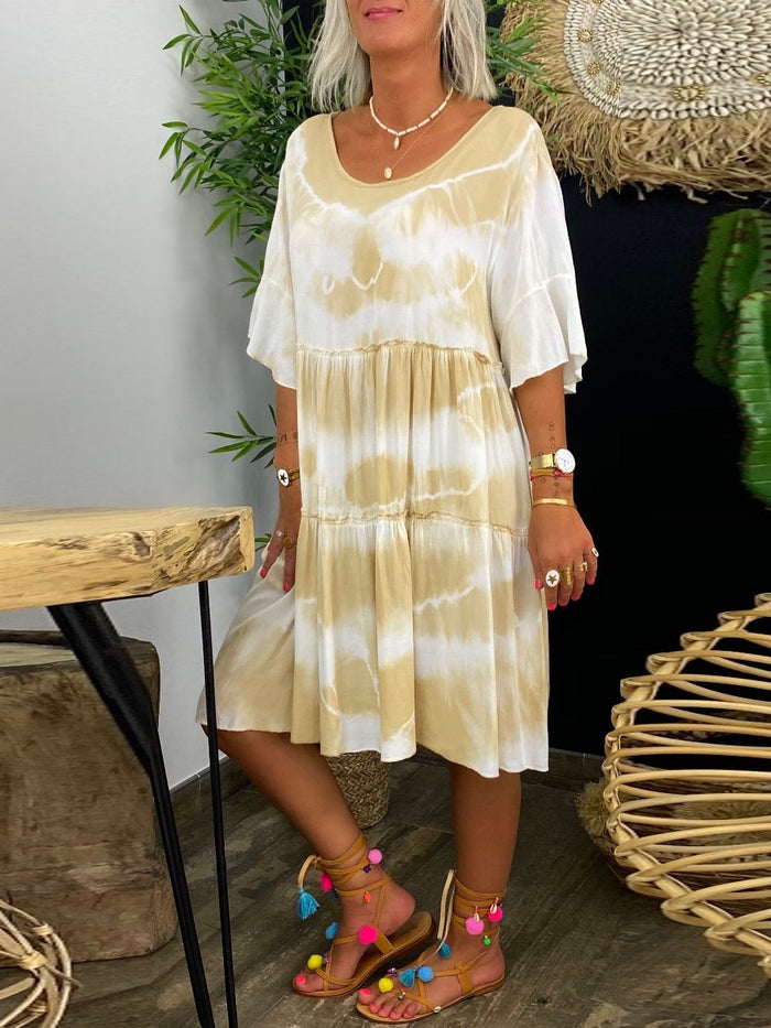 Bohemian Loose Casual Loose Tie-Dye Dress