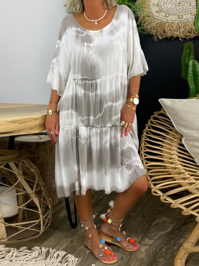 Bohemian Loose Casual Loose Tie-Dye Dress