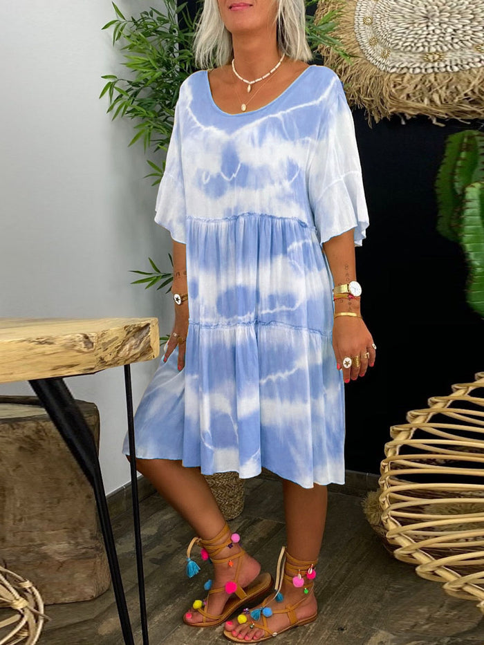 Bohemian Loose Casual Loose Tie-Dye Dress