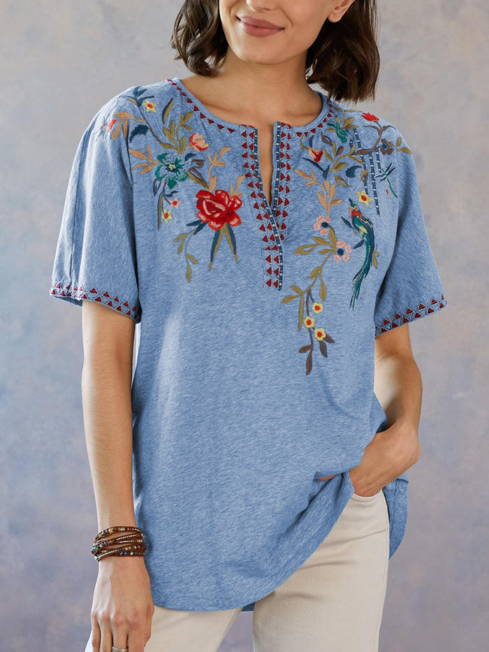 Bohemian Vintage Casual Floral Top