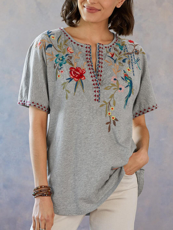 Bohemian Vintage Casual Floral Top