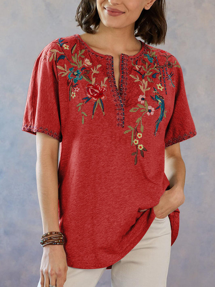 Bohemian Vintage Casual Floral Top