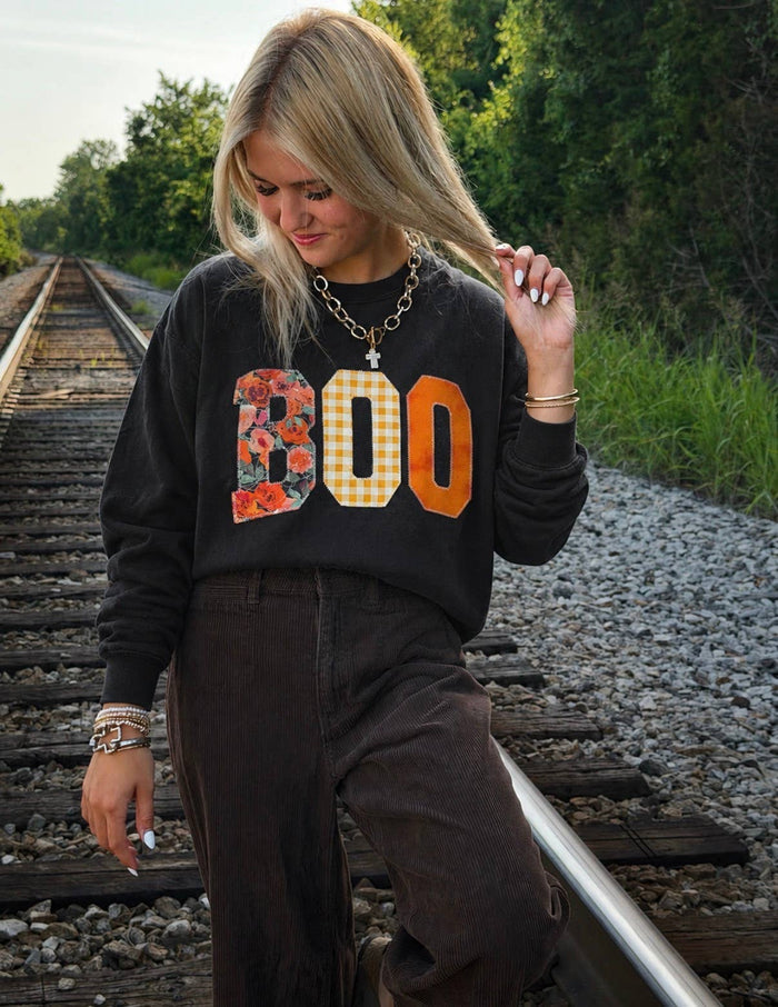Boo Floral Sweatshirt