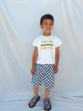 Boy Checkered Summer Short Blue - Sun Peony Coconut
