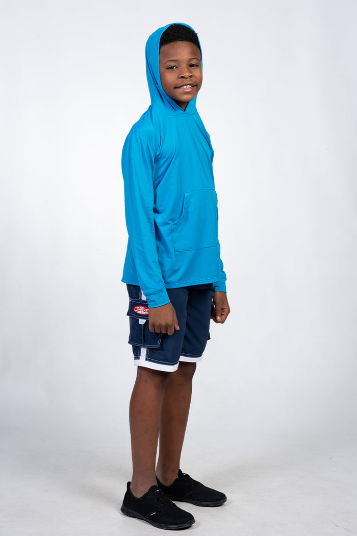 Electric blue hoodie shirt