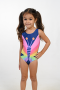 Butterfly print one piece