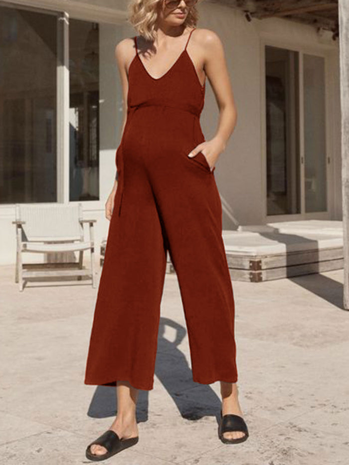 Camisole Wide Leg Trousers Maternity Jumpsuit