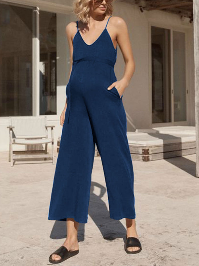 Camisole Wide Leg Trousers Maternity Jumpsuit