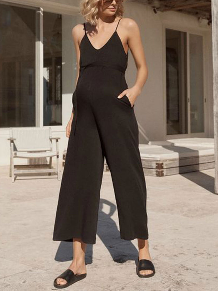 Camisole Wide Leg Trousers Maternity Jumpsuit