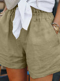 Casual Cotton and Linen Loose Shorts