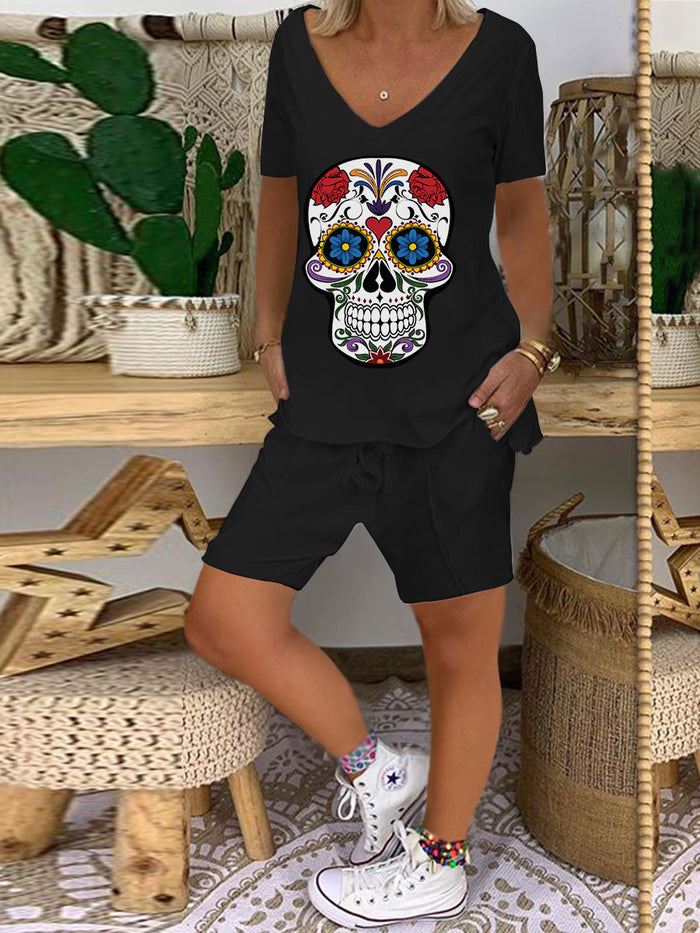 Casual Fashion Grunt V-neck Suit