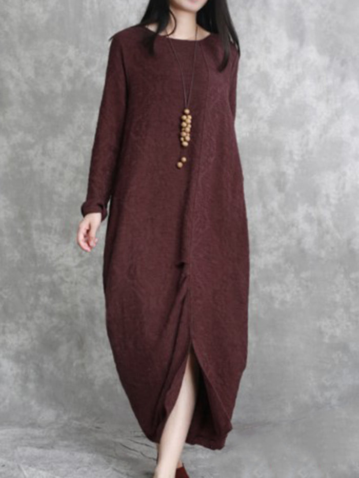 Casual Fashion Solid Color Loose Dress