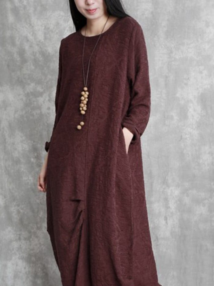Casual Fashion Solid Color Loose Dress