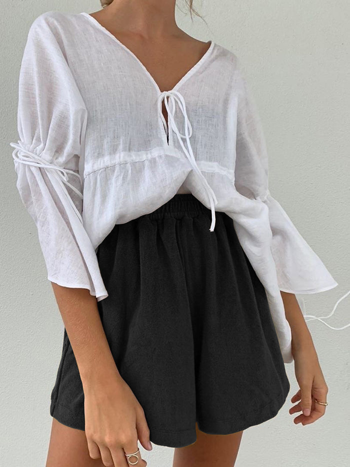 Casual Loose Drawstring Two-piece Suit