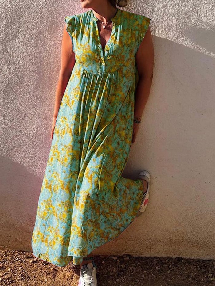 Casual Loose Floral Print Dress