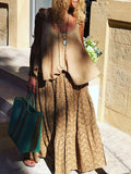 Casual Loose Sleeveless Top Lace Two-piece Suit
