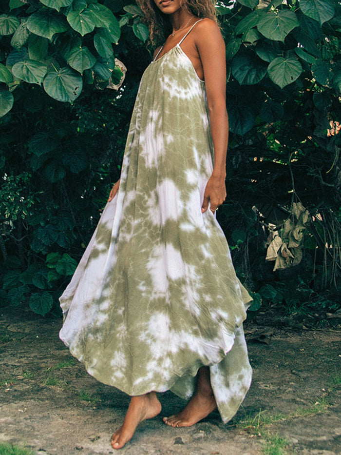 Casual Loose Tie-Dye Maxi Dress