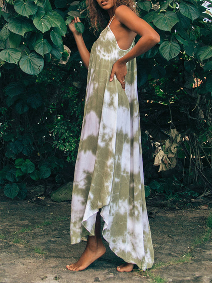 Casual Loose Tie-Dye Maxi Dress