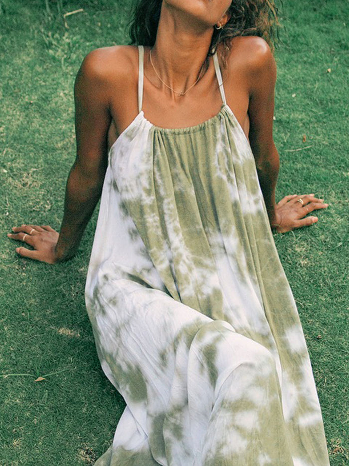 Casual Loose Tie-Dye Maxi Dress