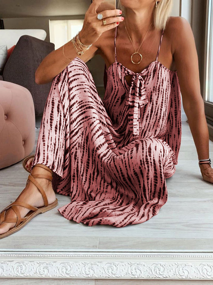 Casual Print Sleeveless Dress
